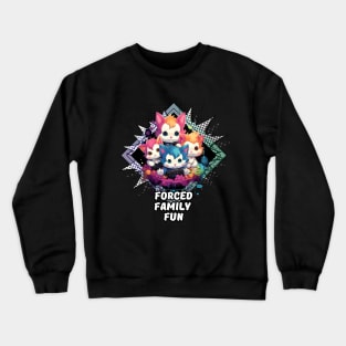 Forced Family Fun - Gamer Cat Crewneck Sweatshirt